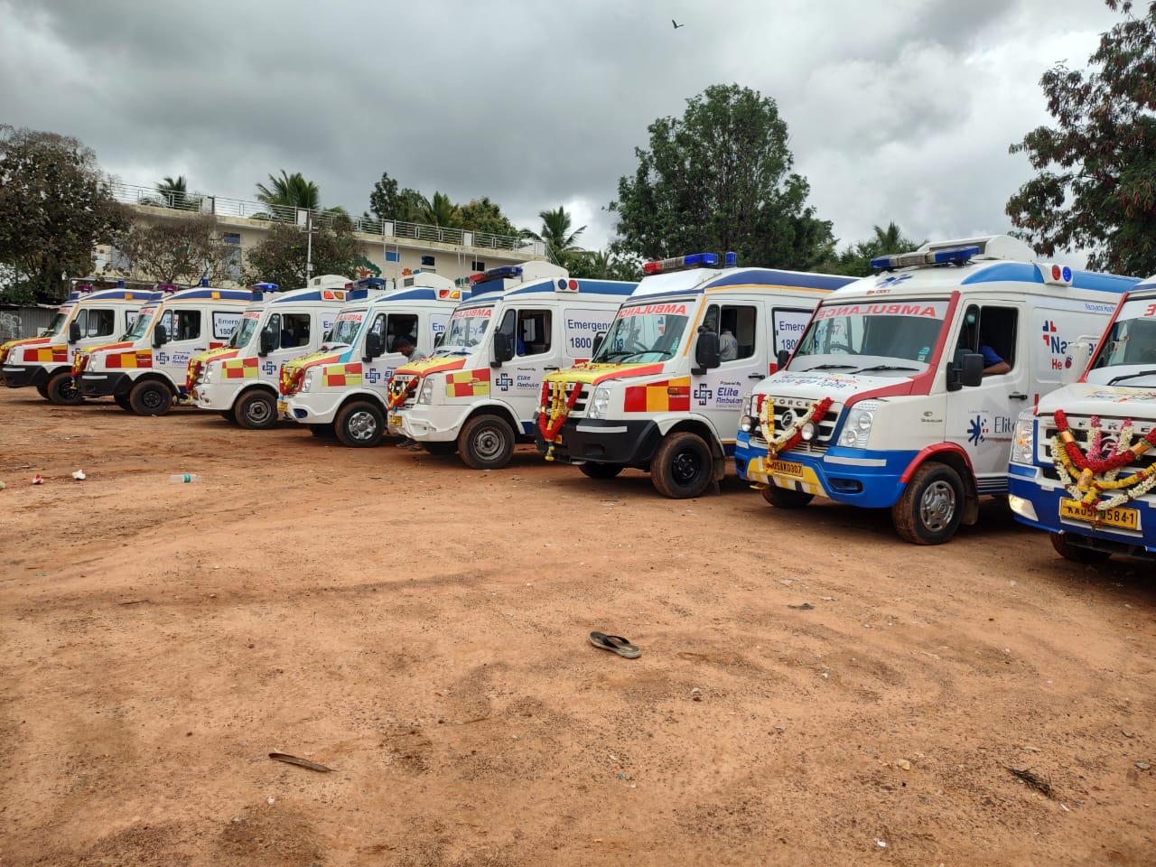 Elite convoy at Narayana Health City